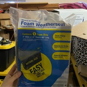 window air conditioner foam weatherseal (set of 3)